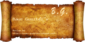 Baur Gusztáv névjegykártya