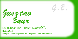 gusztav baur business card